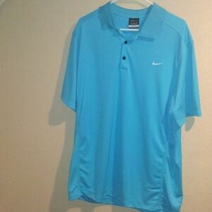 NWT Nike Golf Bright Blue Dri-Fit Short Sleeved Shirt XL